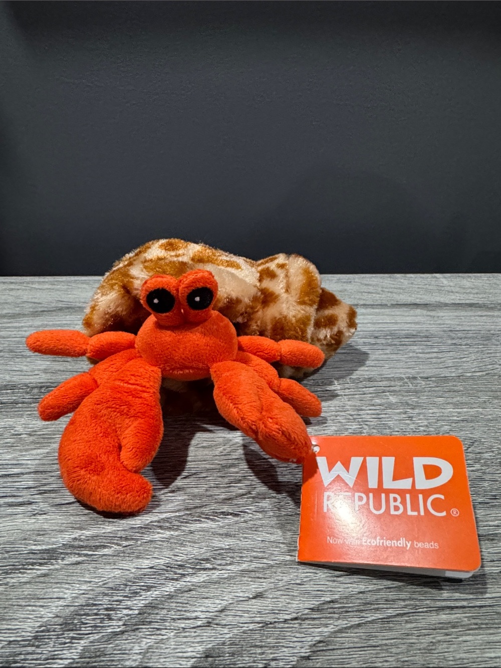 NEW: Wild Republic: Hug’ems Mini Hermit Crab - 7” Collectible Plush Toy